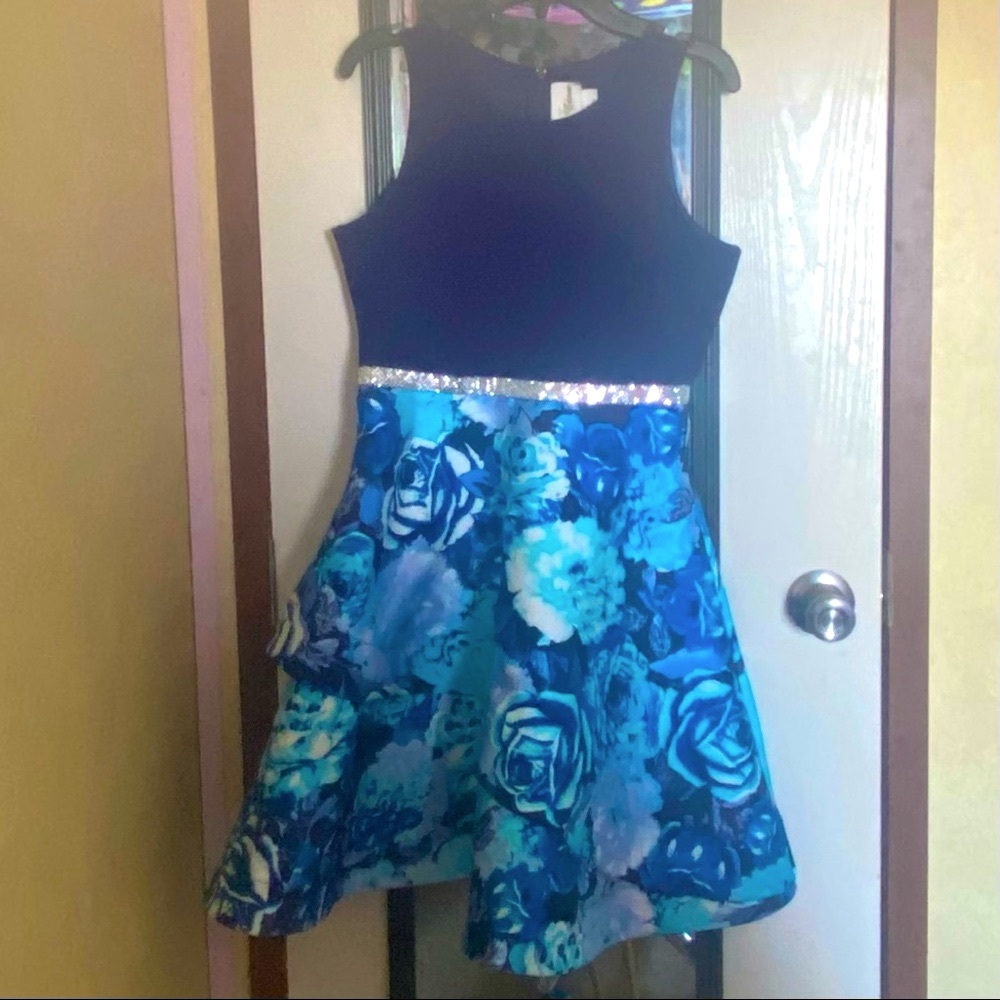 Blue Floral “Rare Editions” Dress